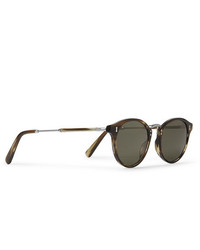 Cubitts Flaxman Round Frame Tortoiseshell Acetate And Silver Tone Sunglasses
