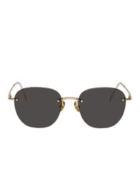 RetroSuperFuture Gold And Black Lou Sunglasses