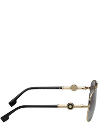 Versace Gold Aviator Bridge Sunglasses