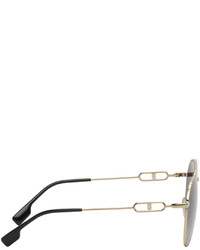 Burberry Gold Aviator Sunglasses