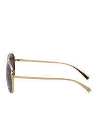 Versace Gold Greca Aviator Sunglasses