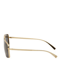 Versace Gold Greca Square Sunglasses