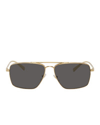 Versace Gold Greca Square Sunglasses