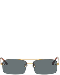 Dries Van Noten Gold Linda Farrow Edition Classic Sunglasses