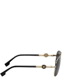 Versace Gold Medusa Aviator Sunglasses