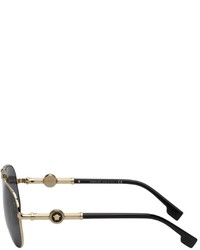 Versace Gold Medusa Aviator Sunglasses