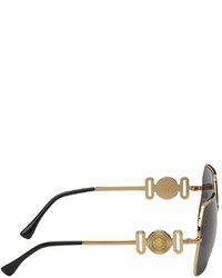 Versace Gold Medusa Biggie Octagonal Sunglasses