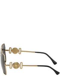 Versace Gold Medusa Biggie Octagonal Sunglasses
