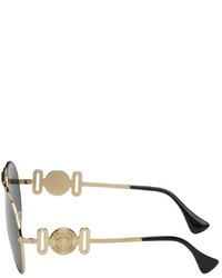 Versace Gold Medusa Biggie Pilot Sunglasses