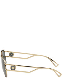 Versace Gold Medusa Pilot Sunglasses