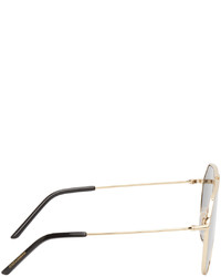Dolce & Gabbana Gold Slim Aviator Sunglasses