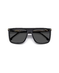 Carrera Eyewear Gradient Oversize Rectangular Sunglasses In Black Gold Grey At Nordstrom