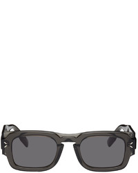 McQ Grey No 10 Stri Sunglasses