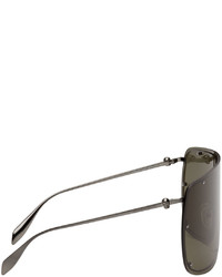 Alexander McQueen Grey Shield Sunglasses