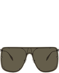 Alexander McQueen Grey Shield Sunglasses