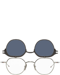 Thom Browne Grey Silver Tb812 Flip Up Sunglasses