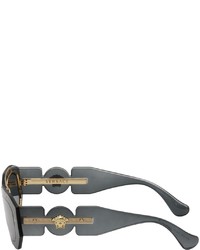 Versace Grey Transparent Medusa Biggie Sunglasses