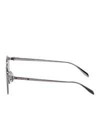 Alexander McQueen Gunmetal Panthos Sunglasses