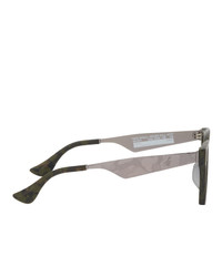 BAPE Khaki And Silver Bs13011 Sunglasses