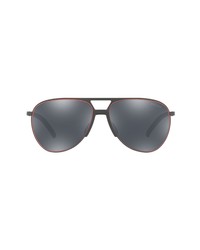 Prada Linea Rossa 59mm Mirrored Pilot Sunglasses In Matte Greygrey Mirrored Black At Nordstrom