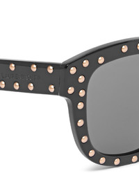 Saint Laurent Lou Square Frame Studded Acetate Sunglasses
