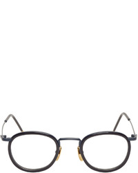 Thom Browne Matte Navy Gold Clip On Glasses