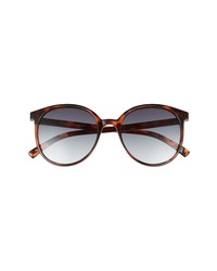 Le Specs Momala 54mm Round Sunglasses In Tort Deep Smoke Grad At Nordstrom