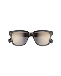 Le Specs Mr Bomplastic 54mm Square Sunglasses In Black Smoke Mono Gold Flash At Nordstrom