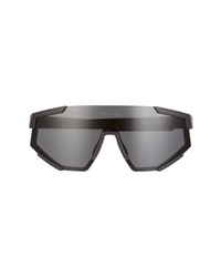 Prada Linea Rossa Prada Pillow 157mm Sunglasses In Black Rubberdark Grey At Nordstrom