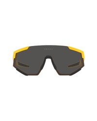 Prada Linea Rossa Prada Pillow 157mm Sunglasses In Yellow Rubberdark Grey At Nordstrom