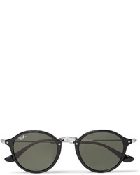 Ray-Ban Round Frame Acetate And Silver Tone Sunglasses