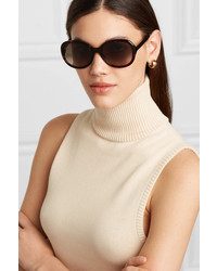 Givenchy Round Frame Tortoiseshell Acetate Sunglasses