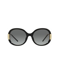 Tory Burch Serif T 57mm Oval Sunglasses