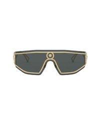 Versace Shield Sunglasses In Goldgrey At Nordstrom