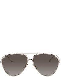 Loewe Silver Black Pilot Sunglasses