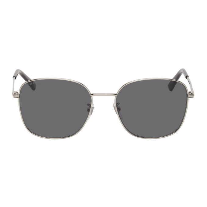 Gucci Silver Gg0837sk Sunglasses, $440 | SSENSE | Lookastic