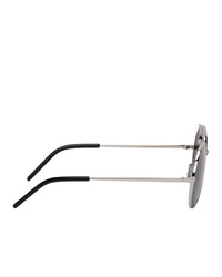 Marni Silver Metal Round Sunglasses