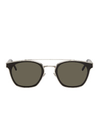 Saint Laurent Silver Sl 28 Metal Sunglasses
