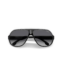 Carrera Eyewear Speedway 63mm Aviator Sunglasses In Black White Gray Sf Pz At Nordstrom