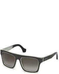 Balenciaga Square Plastic Sunglasses Dark Gray