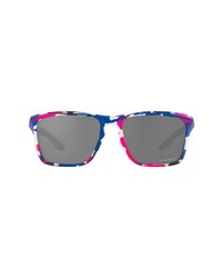 Oakley Sylas Kokoro 57mm Rectangular Sunglasses In Blue Multiprizm Black At Nordstrom