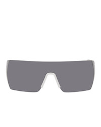 Kenzo White And Grey Shield Sunglasses