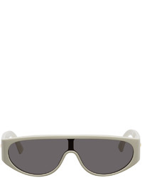 Bottega Veneta White Gold Shield Sunglasses