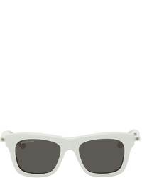 Balenciaga White Rectangle Sunglasses