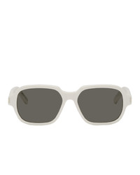 Saint Laurent White Rectangular Sunglasses