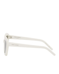 Saint Laurent White Sl 68 Sunglasses