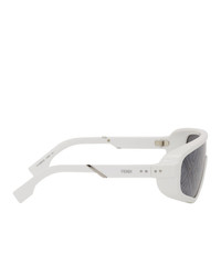 Fendi White Special Shape Sunglasses