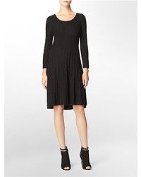 Calvin Klein Ribbed Knit Long Sleeve Sweater Dress