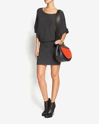 Joie Ribbed Sweater Dress Grey