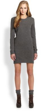 Suede Patch Sweater Dress